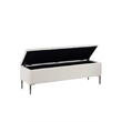 Pangea Home Ili Storage Bench Boucle White