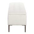 Pangea Home Ili Storage Bench Boucle White