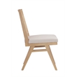 Pangea Home Lev Side Chair Bone (Set Of 2) Polyester Blend Fabric
