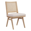 Pangea Home Lev Side Chair Bone (Set Of 2) Polyester Blend Fabric