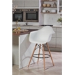 Daphney Bar Stool White Polypropylene Resin  - SET OF 2