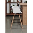 Daphney Bar Stool White Polypropylene Resin  - SET OF 2