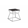 Geo Side Table Metal Frame With Black Marble Top