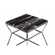 Geo Side Table Metal Frame With Black Marble Top