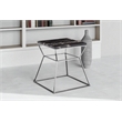 Geo Side Table Metal Frame With Black Marble Top