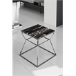 Geo Side Table Metal Frame With Black Marble Top