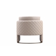 Lusso Gold Lounge Chair Sand Faux Leather