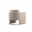 Lusso Gold Lounge Chair Sand Faux Leather