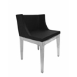 Marcia Dining Chair Faux Leather Black - Set Of 2