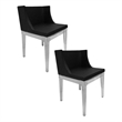 Marcia Dining Chair Faux Leather Black - Set Of 2