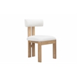 Pangea Home Modern Contemporary Teddy Chair Boucle White Fabric
