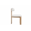 Pangea Home Modern Contemporary Teddy Chair Boucle White Fabric