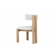 Pangea Home Modern Contemporary Teddy Chair Boucle White Fabric