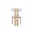 Pangea Home Modern Contemporary Teddy Chair Boucle White Fabric