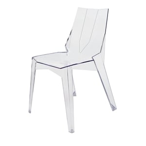 Arrow Dining Chair Side Clear Plastic- Set Of 4