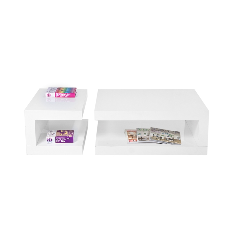 Heddy Coffee Table White Engineered Wood