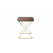 Gold Alexa Desk Walnut Engineered Wood