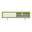 Hal Short TV Stand White & Green Combo in Engineered Wood