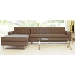 Sloan Left Arm Facing Brown Fabric