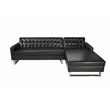Sloan Right Arm Facing Black Polyurethane