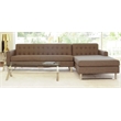 Sloan Right Arm Facing Brown Fabric