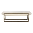 Z-Nik Bench Ivory Boucle Fabric
