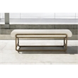 Z-Nik Bench Ivory Boucle Fabric