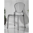 Pangea Home Modern Molded Plastic Clear Azure Dining Chairs Set of 4