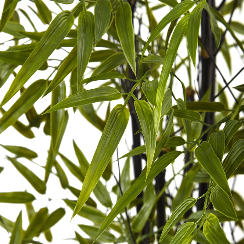 -door/Outdoor Black Bamboo Tree x 9 with 1470 Leaves UV Resistant - Green/Black