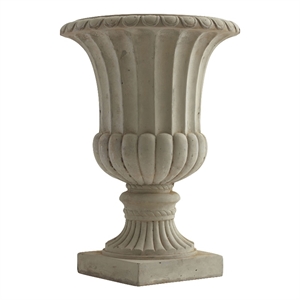 Nearly Natural Indoor/Outdoor 20.25&quot Large Sand Colored Urn in Beige/Beige