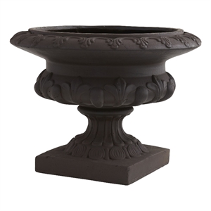 Nearly Natural Indoor/Outdoor 12.5&quot Iron-finish Decorative Urn in Gray