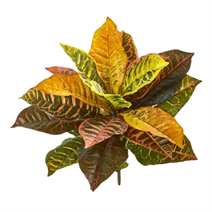 21&quot Garden Croton Artificial Plant Real Touch (Set of 4) in Multi-Color