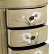 Nearly Natural Calla Lily Floral Art Antique Accessory Table with in Beige