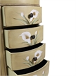Nearly Natural Calla Lily Floral Art Antique Accessory Table with in Beige
