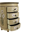Nearly Natural Calla Lily Floral Art Antique Accessory Table with in Beige