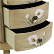 Nearly Natural Calla Lily Floral Art Antique Accessory Table with in Beige