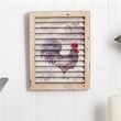 Nearly Natural Rooster Window Shutter Wall Decor in Beige