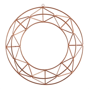 Nearly Natural 16&quot Geometric Copper Wall Decor in Bronze