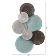 Nearly Natural 2.5ft x 1ft Layered Metal Wall Art Decor in Multi-Color