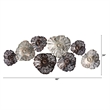 Nearly Natural 5ft x 2ft Floating Metal Floral Design Metal Wall Art Decor