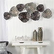Nearly Natural 5ft x 2ft Floating Metal Floral Design Metal Wall Art Decor