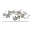 Nearly Natural 4.5ft x 2ft Galvanized Embossed Metal Discs Wall Art