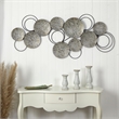 Nearly Natural 4.5ft x 2ft Galvanized Embossed Metal Discs Wall Art