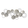 Nearly Natural 4.5ft x 2ft Galvanized Embossed Metal Discs Wall Art