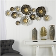 Nearly Natural 4.5ft x 2ft Layered Floral Metal Wall Art Decor in Multi-Color