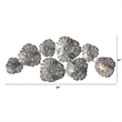 Nearly Natural 5ft x 2ft Floating Metal Floral Wall Art Decor in Silver