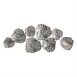 Nearly Natural 5ft x 2ft Floating Metal Floral Wall Art Decor in Silver