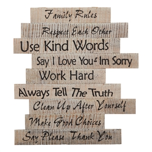 Nearly Natural 25&quot Farmhouse Wood Inspirational Wall Art Decor in Beige