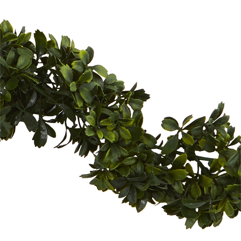 Nearly Natural 6ft Boxwood Artificial Garland (Indoor/Outdoor) Set of 4