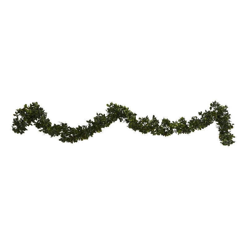 Nearly Natural 6ft Boxwood Artificial Garland (Indoor/Outdoor) Set of 4